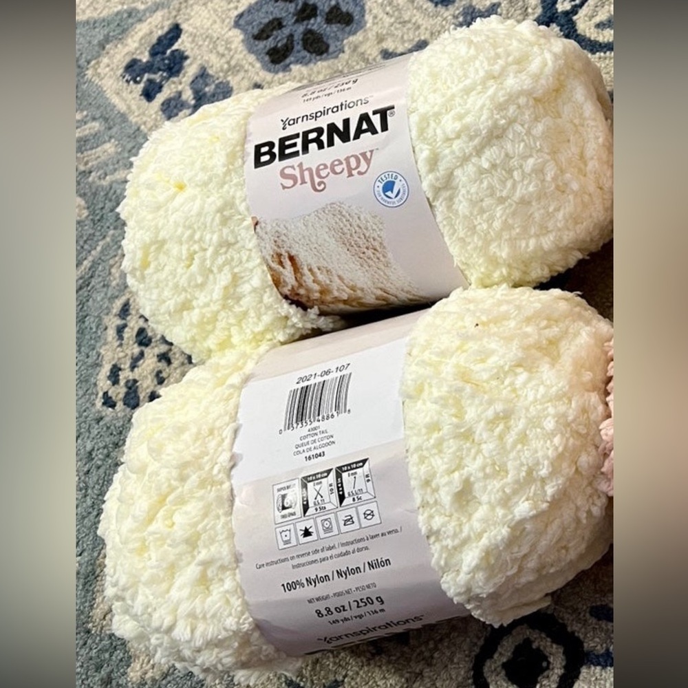 Bernat Sheepy Yarn Cotton Tail New